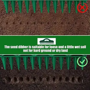 Manual Gardening Seed Planter Set, Plastic Material with Soil Hole Puncher and Seed Spacing Tool, Vegetable Planting