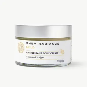 Shea Radiance Gold Antioxidant Body Cream - Collagen Boosting Marine Extracts for Hydration & Nourishing Skin - 24-Hour Moisture & Cleansing Cleanser