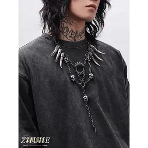 Skull Studded Necklace Neo-Gothic Style For Men And Women Jewelry Accessories Party Gifts