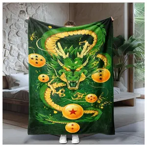 Dragon Ball Theme Blanket, Soft Flannel Material, Warm and Stylish Design, Perfect Gift for Dragon Ball Fans, Home Decor Accessory Suitable as a gift sizes 60*80,30*40 ,40*50 50*60