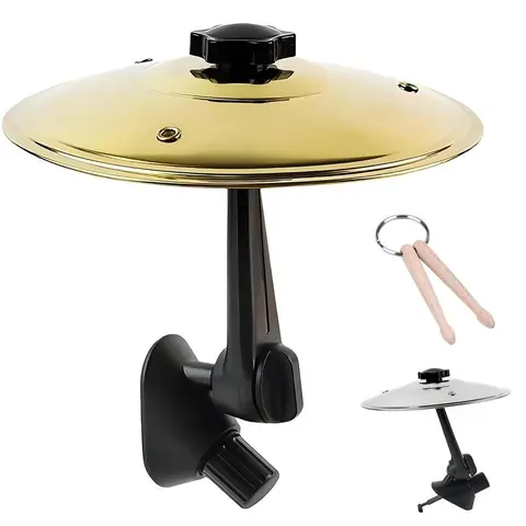 Mini Pocket Drum Cymbals - Car Accessories with Mini Drum Sticks, Rugged Design, Easy Installation, Versatile Percussion Instrument, Fits All Types of Vehicles, Playful Cymbals for Driving Music Fun