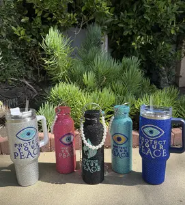 Protect Your Performance Water Bottles / Water Tumblers with Rhinestone Bedazzling for Athletes and Daily Hydration