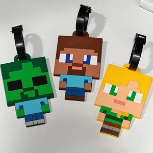Pixel War Steve Alex Luggage Tag, Anti-Loss Travel Identifier, Soft Rubber Durable Hanging Label, Perfect Gift for Friends Family Colleagues