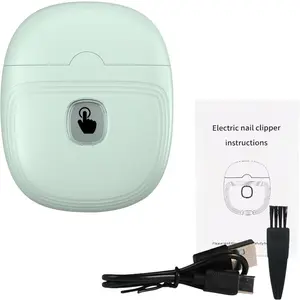 Cutics Electric Nail Clipper USB Rechargeable Dual Speed Modes LED Light Stainless Steel Nail Debris Collector Safe Easy to Use for All Ages