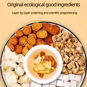 Huangya Soup as a substitute for regular tea, with a combination of poria cocos, dried ginger, codonopsis pilosula and honey-fried licorice for dampness removal and health preservation.