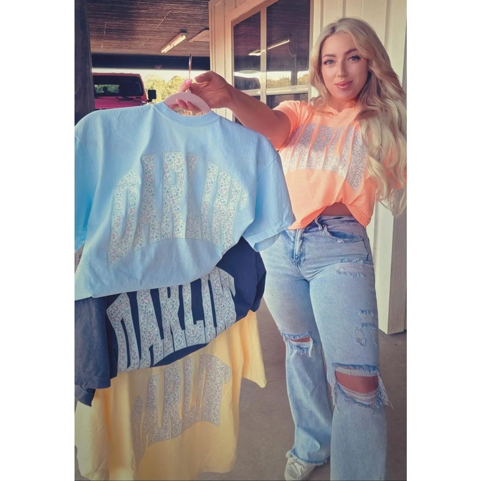 Darlin Spring Boxy Comfort Color Tee