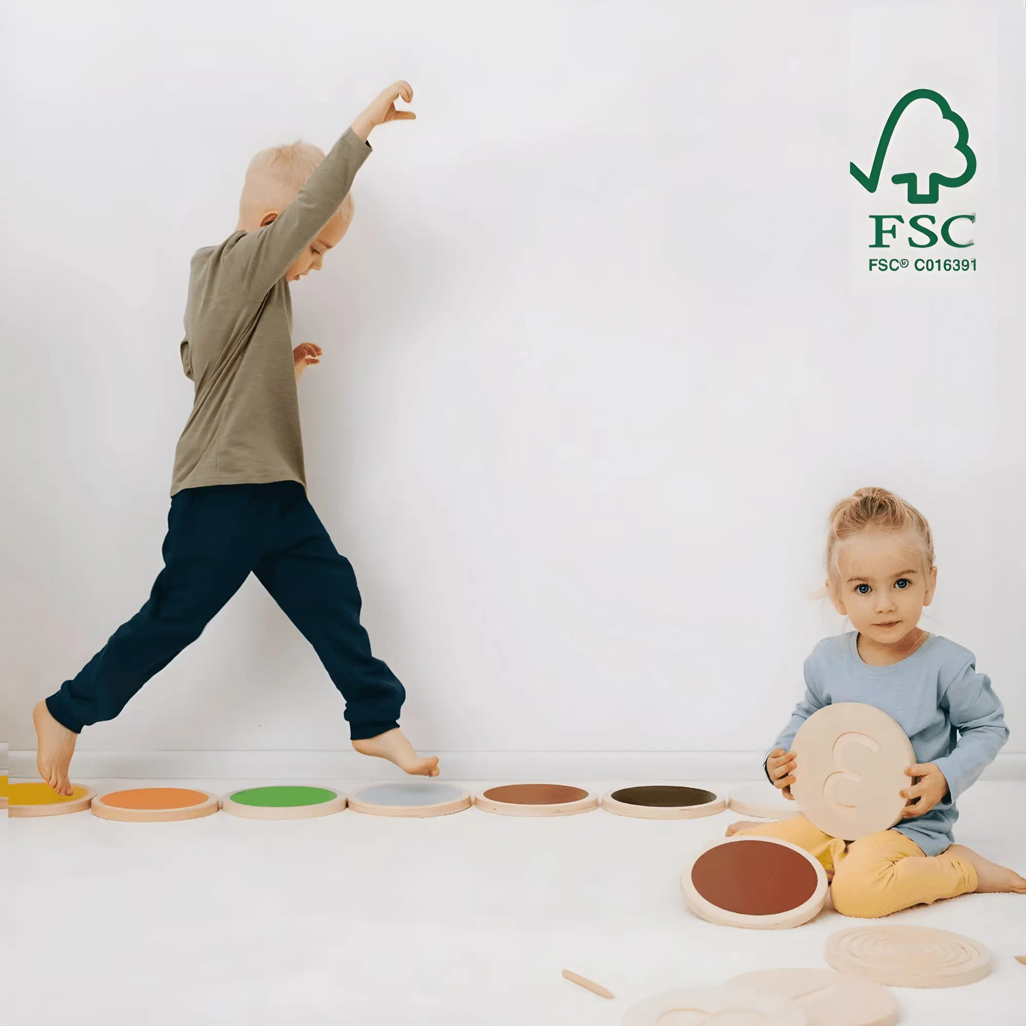 ComfyBumpy Balance Stepping Stones for Kids | Toddler Obstacle Course Coordination Montessori Sensory Game
