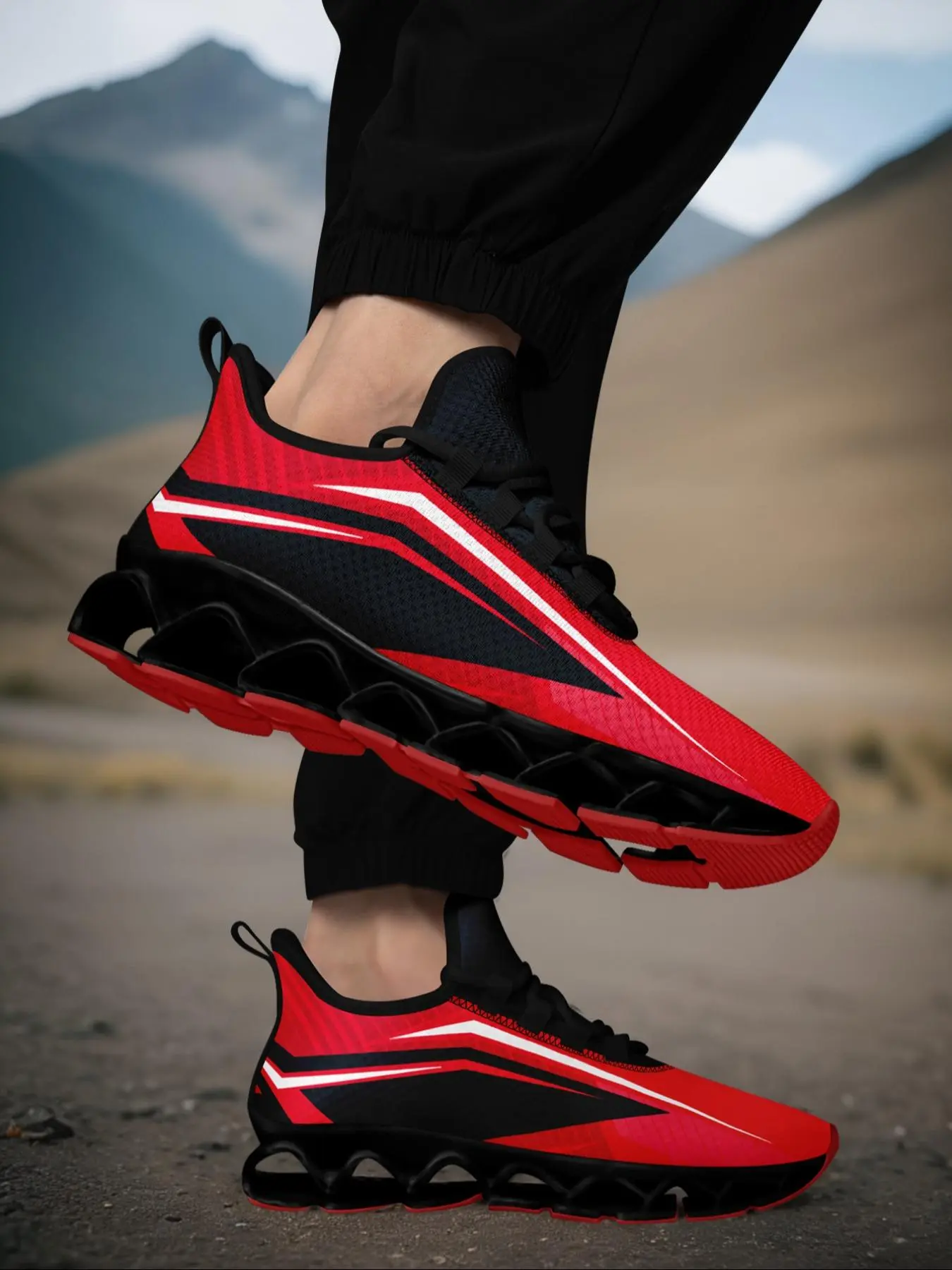 Men's Lace Up Low Top Sneakers, Casual Comfortable Breathable Sports Running Shoes, Male All-match Round Toe Shoes for Daily Wear, Athletic Running Shoes, Trendy Running Shoes