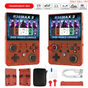 R36MAX 2 Retro Handheld Game Console, 4.5 Inch IPS HD Screen Portable Retro Game Console, 1.5GHz CPU Support 30+ Emulator Console Video Game Console, 4000mAh