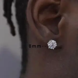 2/4ct Moissanite Earrings for Women Men, 6-Prong  Moissanite Hypoallergenic Stud Earrings, Gift for Mother Mom Wife Girlfriend, with Certificate with Jewelry Box , Gifts ideas earings for man moissanite earrings