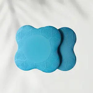 Thickened Yoga Knee Pad with non-slip design, portable and foldable, can be used as elbow support pad. Match with large-size marble pattern yoga mat, made of durable material, perfect for home exercise, yoga, planks and fitness training.