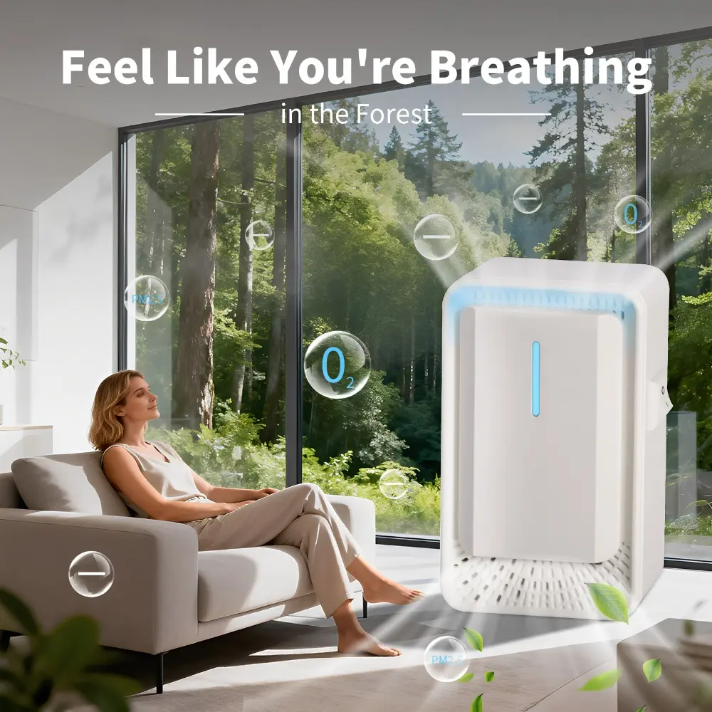 2 PCS Household Plug-in Mini Negative Ion Air Purifier, silent and portable. It removes dust mites efficiently, ideal for bedrooms, studies, kitchens and bathrooms to keep indoor air fresh and healthy all the time