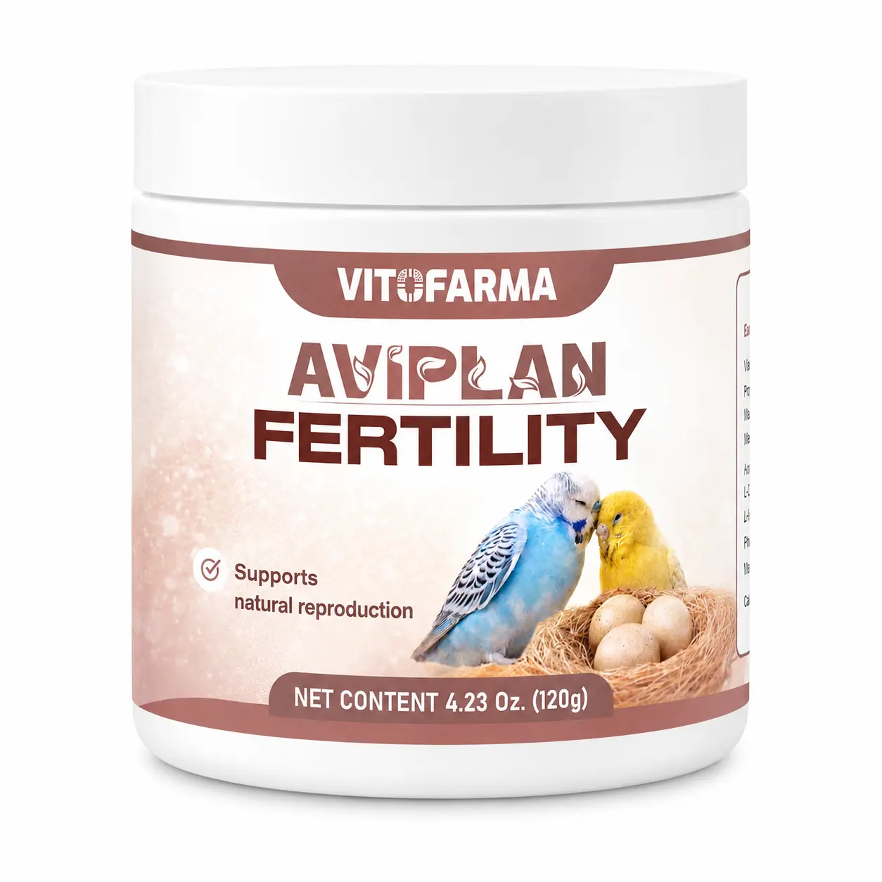 Vitofarma Aviplan Fertility Bird | Complete Nutritional for Birds | 120 g