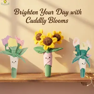 JIAJCHUF Cute Flower Plush Toy, Soft Stuffed Animal, Kawaii Stuffed Animals, Perfect Gift for Kids & Adults, Ideal Companion for Playtime & Relaxation