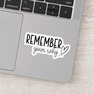 Remember Your Why Motivational Sticker – Inspirational Vinyl Decal | Uplifting Positive Quote For Laptops, Water Bottles & Journals, Adhesive Stickers