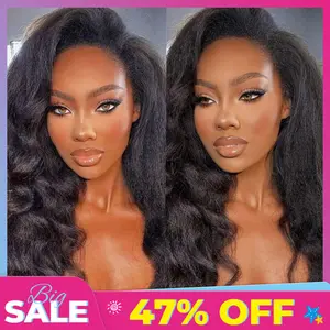 [WEAR GO HALF WIG] ISEE HAIR Invisible Hairline Wear Go Half Wig Kinky Straight 180% Density Seamless Flip Over Wig Glueless Human Wigs Beginner Friendly #TikTokShopSpringGlowUp