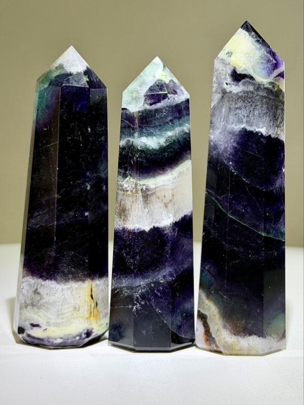 Natural Rainbow Fluorite Tower Intuitively Chosen 2.75" to 3.5" Energy Healing and Crystal Enthusiasts Decoration Home Ornament purple crystals for sale
