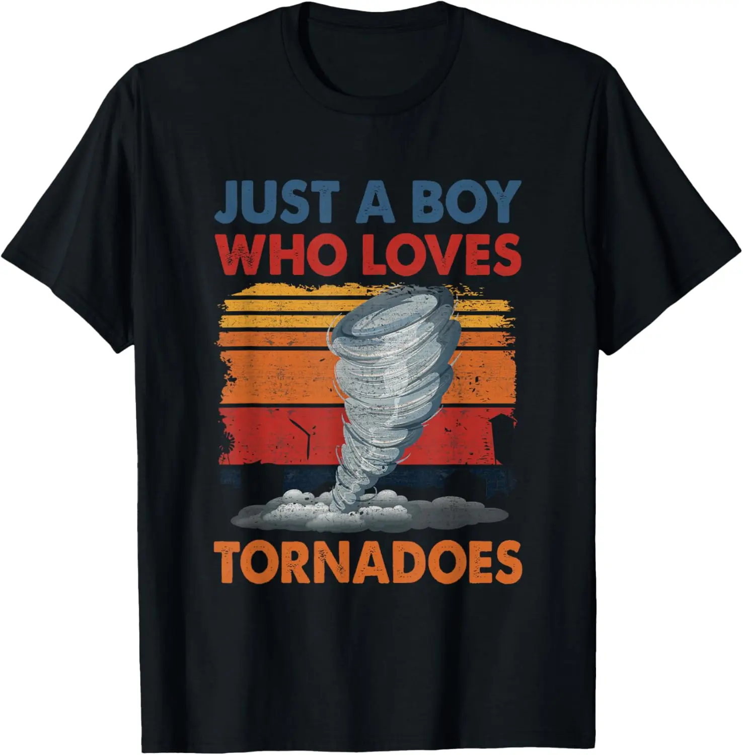Men's Pure Cotton Round Neck Short-Sleeve Casual Natural Fitness T-Shirt, Tornado Weather Storm Chaser Graphic Top, Gift for Men