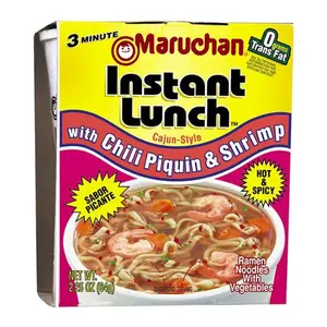 Maruchan Instant Lunch Ramen Noodle Soup Chili Piquin & Shrimp Flavor 12-Pack Cups 2.25 oz Each Spicy Meal Option Quick Lunch Snack