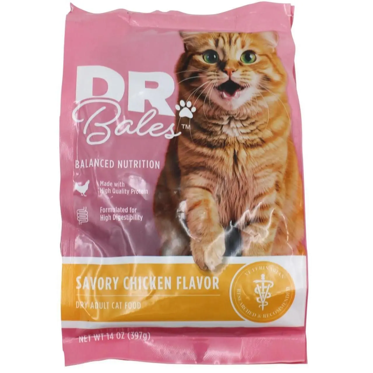 Dr. Bales Dry Adult Cat Food, Savory Chicken Flavor 14oz