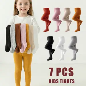 Girls' Plain Socks Set, Multi-Color Combination, Spring & Fall Casual Style, Daily Wear for Girls, Comfortable and Stylish, Casual Comfy Socks