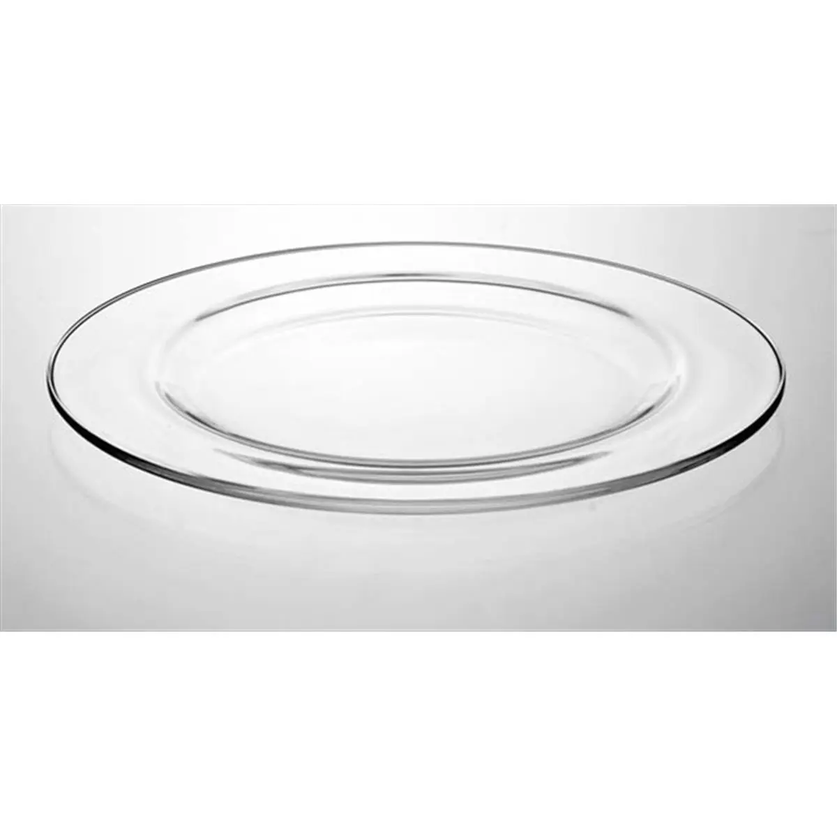 212 MAIN Rialto Italian Superb Quality Glass Vessel Plate (11x11x0.5 in), Dishwasher-Safe, Case of 6, Perfect Gift for Key Occasions, 11 X 11 X 0.5 In