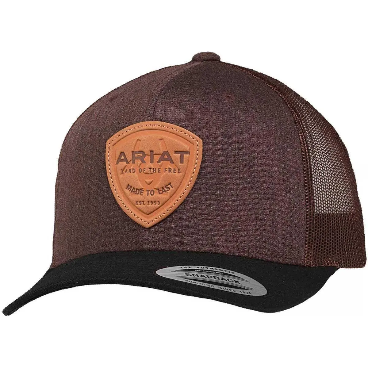 Ariat Unisex Brown Mesh Back Snapback Hats Ariat Unisex Brown Mesh Back Snapback Hats