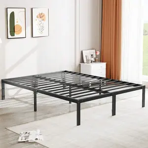 Sweetcrispy 4 Sizes Metal Platform Bed Frame, Under Bed Storage Space, Simple and Sleek Design, Easy Assembly, No Box Spring Needed