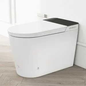 Bellemave  Tankless Smart Toilet with Bidet Built In, Auto Open & Close, Wider Bidet with Heated Seat, Warm Water and Dry, Foot Sensor, LED Display, Remote Control,