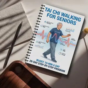 1 Tai Chi Walking Program: A 28-day program designed for the elderly | Daily 10-minute exercises, progressive, illustrated movements to improve balance and overcome fear of falling | Spiral binding, paper