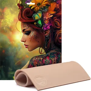 Fake Skin - 4-5mm - 8.5" x 11" - Double Sided - Trade Show Quality - Platinum Silicone Tattoo Practice Skin