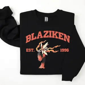Mega Blaziken Sweatshirt, Pkm Characters Sweatshirt, Anime Shirt