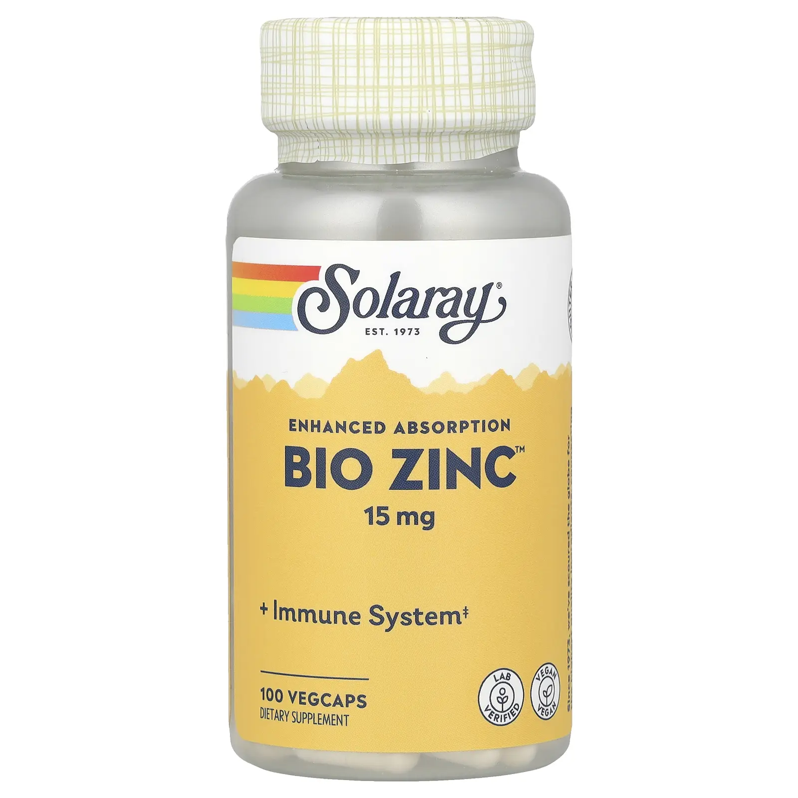 Solaray Bio Zinc™, 15 mg, 100 VegCaps