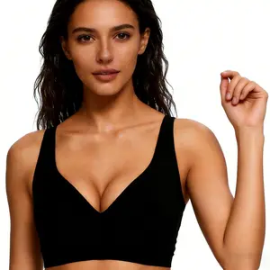 Women Jelly Bras Wirefree Full Coverage No Underwire Everyday Bras Comfortable Wireless Padded Tshirt Bra
