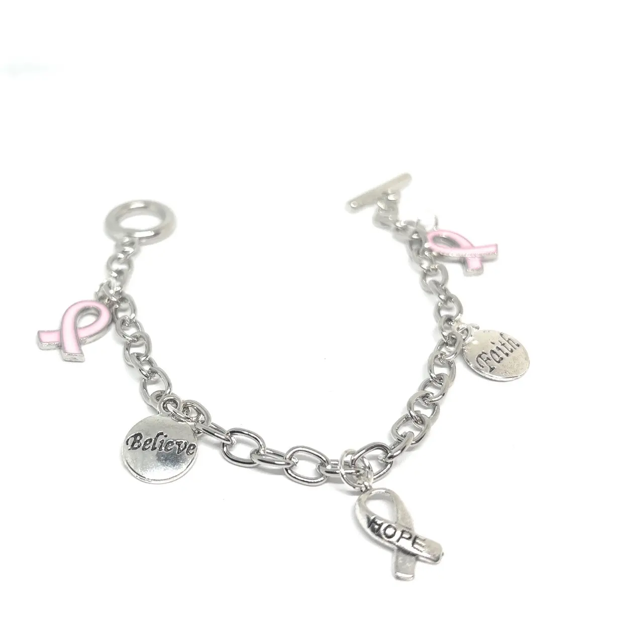 Breast Cancer charm bracelet