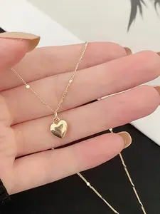 Heart Pendant Necklace, Love Heart Necklace, Heart Shaped Necklace, Elegant Women's Jewelry Gift, Adjustable Chain Design, Perfect for Valentine's Day, Mother's Day, Christmas