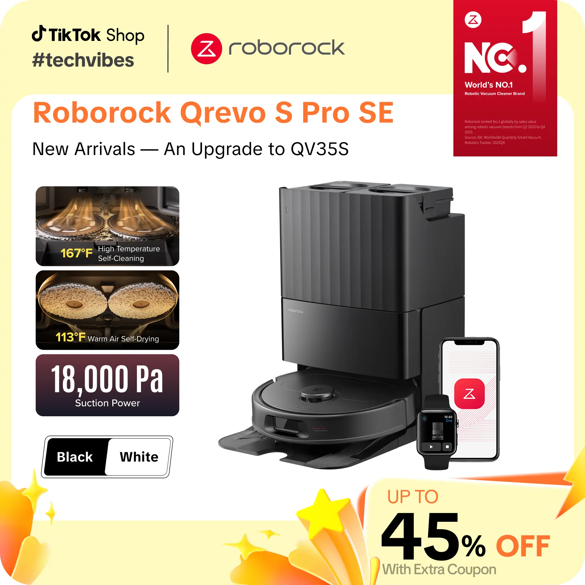 [new arrivals] Roborock Qrevo Q Series Robot Vacuum Cleaner & Mop - Home Cleaning Supplies, Strong Suction, Self-Drying, Auto Washing, Self-Emptying & Refilling, 10mm Lifting, Smart Obstacle Avoidance, Deep Clean #TikTokShopFallDealsForYou #TechVibes
