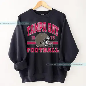 [Sale Up To 30%] + [Free Ship] Tampa Bay Football Vintage Crewneck Sweatshirt, Tampa Bay Football Sweatshirt, Buccaneer Sweatshirt, Tampa Bay Sweater, Gift For Fan, Trendy USA Cotton Fabric