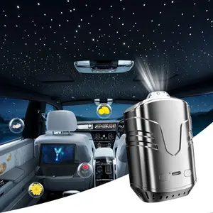 Car Starry Sky Projector with Smart Air Freshener Diffuser Christmas Car Interior Decoration with 6 Scents LED Car Roof Light with Starry Sky Decoration Vent Clip-on Car Roof Decorative Light Automatic On/Off Function
