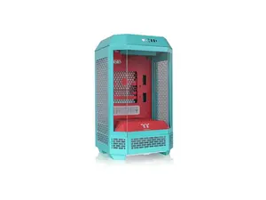 Thermaltake Tower 250 mITX Mini Tower; 2x120mm CT Fans Included; 360mm Radiator Support; 360mm GPU Clearance; Dual Chamber; Mint Strawberry; CA-1Z9-00SLWN-00