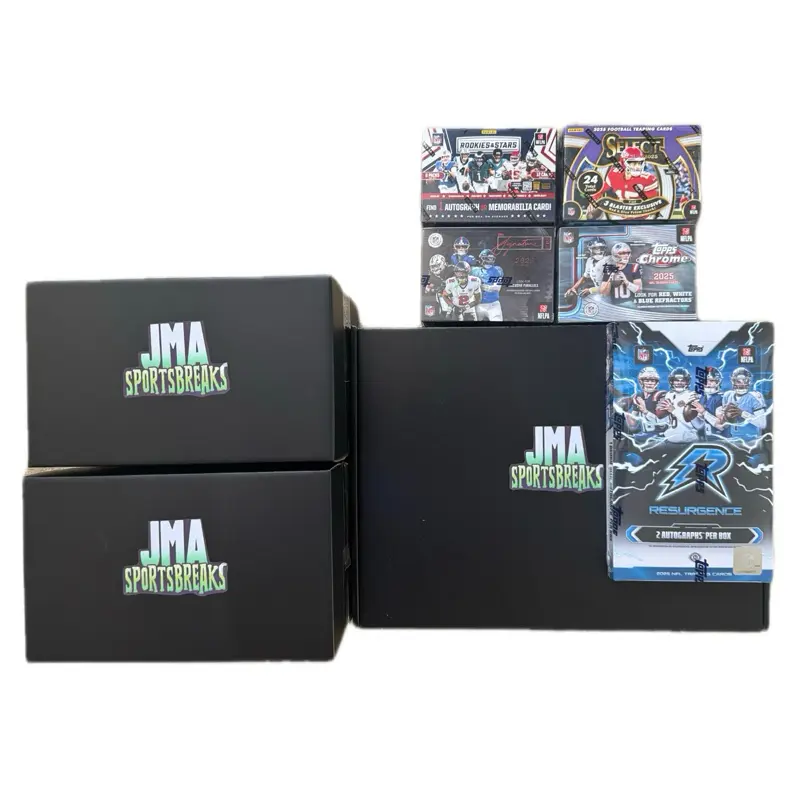 PYT 428: (2) Autographed Mini Helmets, (1) Autographed Jersey, (1) Resurgence Hobby Box, (1) Chrome Blaster, (1) Signature Blaster, (1) Select Blaster, (1) Rookies & Stars Blaster