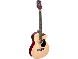 Stagg 22553 Auditorium Cutaway Acoustic-electric Guitar with Basswood Top- Natural