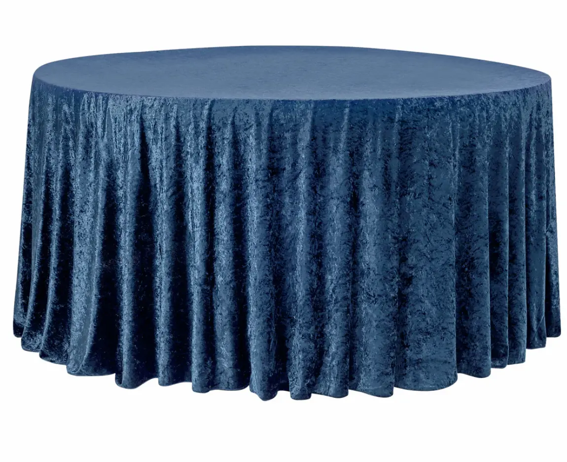 VELVET TABLECLOTH NAVY BLUE