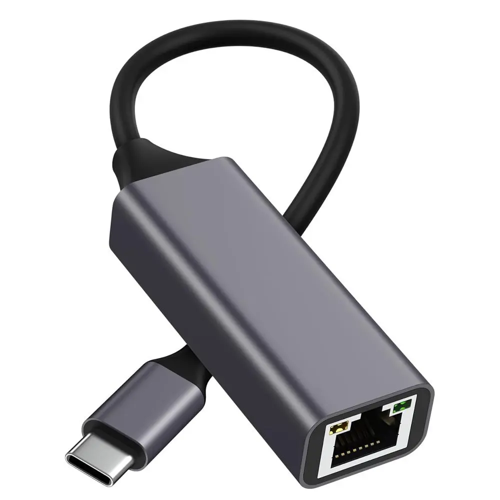 USB C Ethernet Adapter - LAN Adapter USB C 1000 mbps, Ethernet Adapter Compatible with Switch, Mobile Phone, Notebook Tablet, TV Box, Compatible with Windows, for Macos, for Ipados and Android
