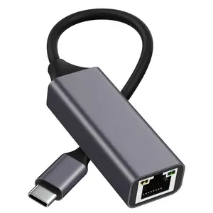 USB C Ethernet Adapter - LAN Adapter USB C 1000 mbps, Ethernet Adapter Compatible with Switch, Mobile Phone, Notebook Tablet, TV Box, Compatible with Windows, for Macos, for Ipados and Android