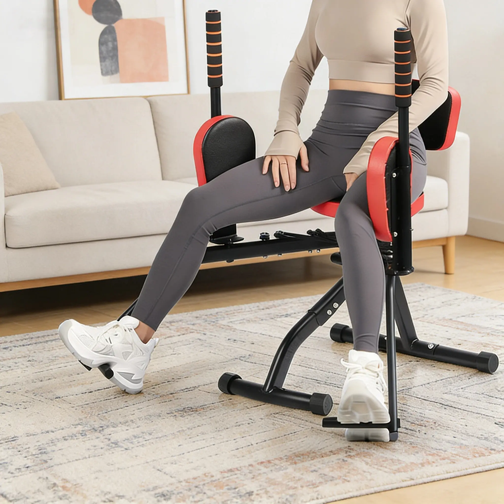 Hip Abductor Machine for Home Gym | Glute & Thigh Exercise Equipment, Outer Thigh Sculpting, Glute Machine for Women, Leg Abductor Machine, Booty Builder for Butt Workout