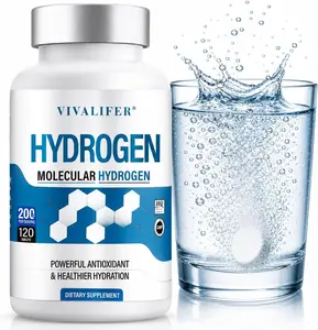 Hydrogen Water 120 Tablets, H2 Molecular Hydrogen with Magnesium Supports Cognitive Function and Brain Health, Metabolism & Energy Boost