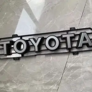 Pro Grille Letters - Aftermarket Pro Grille Letters for Toyota - Available in Black Grey Red White - US Market Only - 44.5*9.5cm