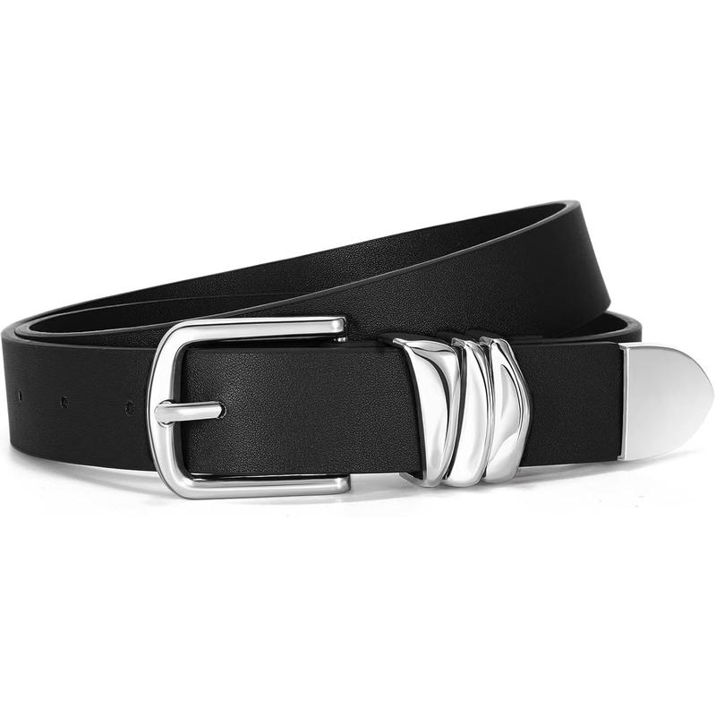 Women's Belt for Jeans Dress Leather Belt for Women Fashion Waist Ladies Belt with Sliver Buckle gold buckle