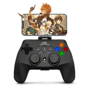 ISHAKO Wireless Game Controller For PC/Android/iOS, 2.4G & Wired High Polling Rate, With Phone Holder, Dual Vibration, Motion sensing, 800mAh Battery